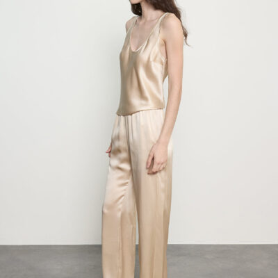 Enza Costa Silk Satin Everywhere Pant | Alabaster - Image 2