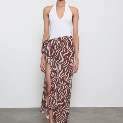 Enza Costa Silk Rib U Halter | White - Image 2