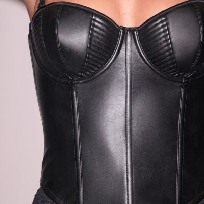 fleur du mal Vegan Leather Bustier Top - Image 2