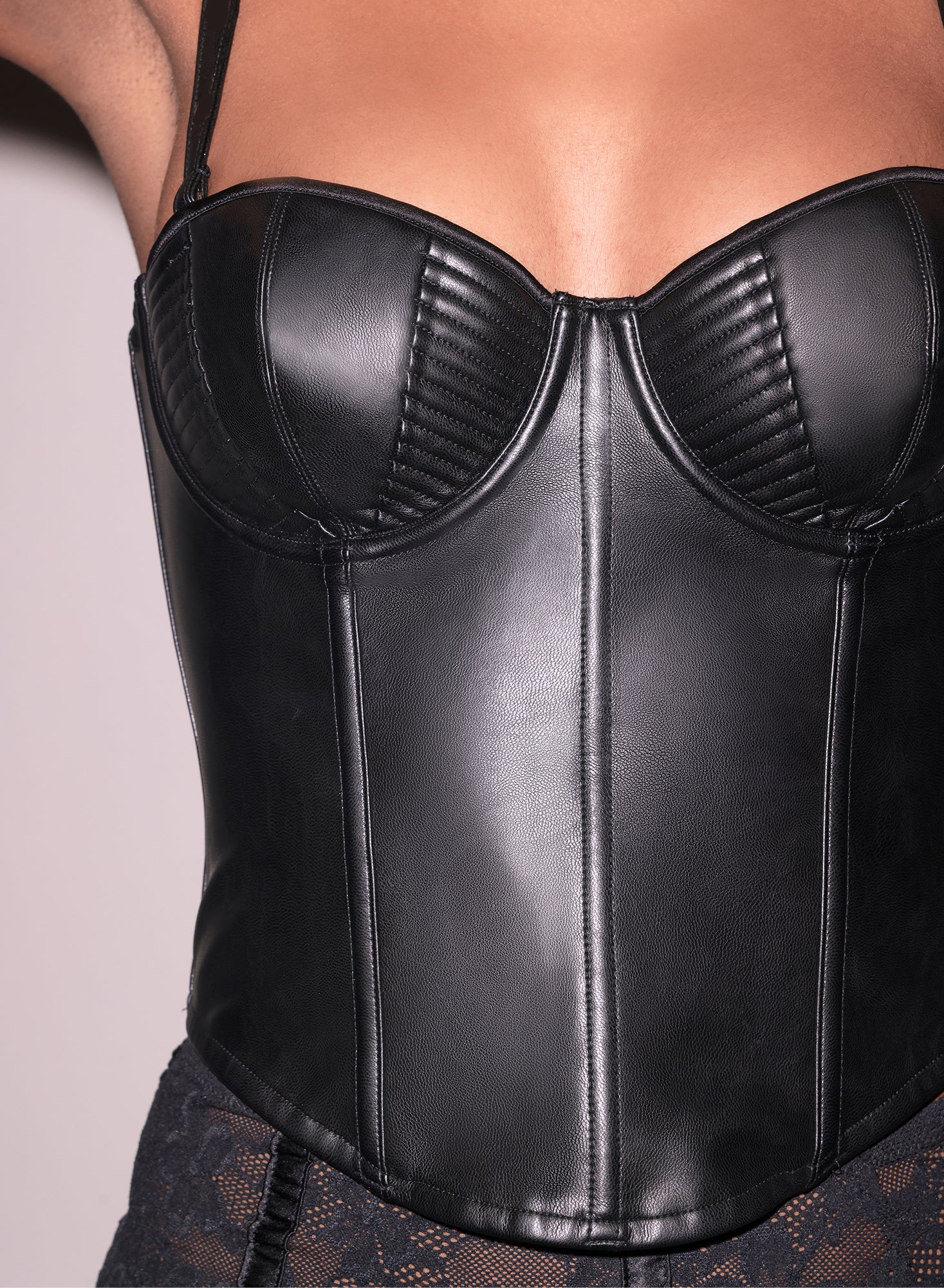 fleur du mal Vegan Leather Bustier Top - Image 2