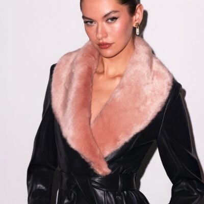 fleur du mal Vegan Leather & Fur Coat - Image 2