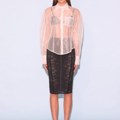fleur du mal Silk Organza Button Down - Image 1