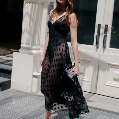 fleur du mal Silk Dot Gown - Image 1