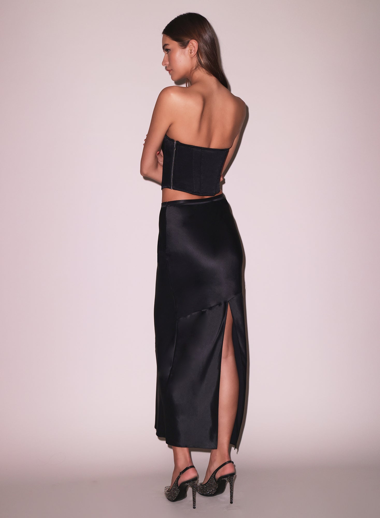 MNFDM140826065934055_2 fleur du mal Silk Bias Skirt - Image 2