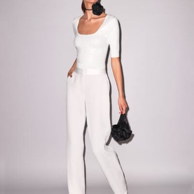 fleur du mal Sequin Knit Scoop Neck Top - Image 2