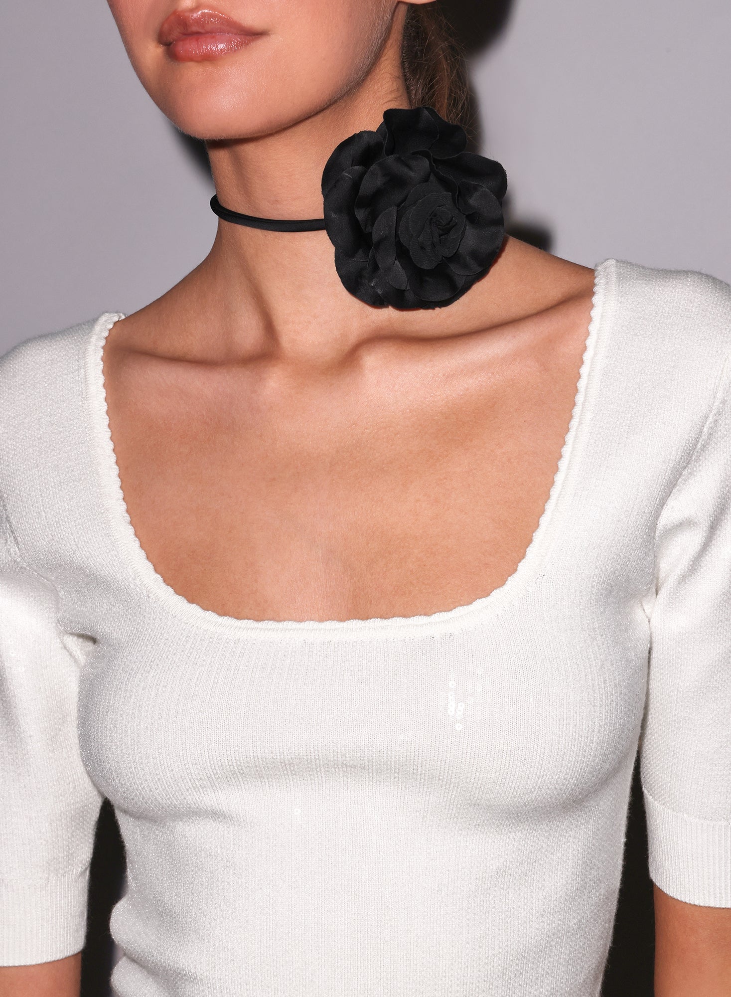 MNFDM140826065934063_3 fleur du mal Sequin Knit Scoop Neck Top - Image 3