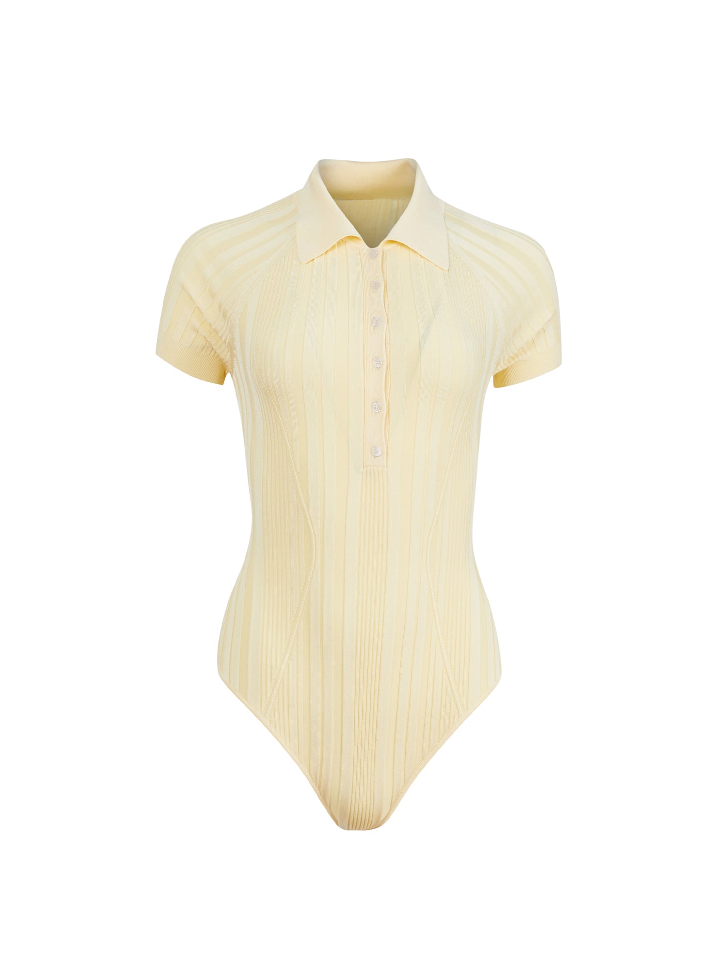 fleur du mal Rib Polo Bodysuit - Image 3