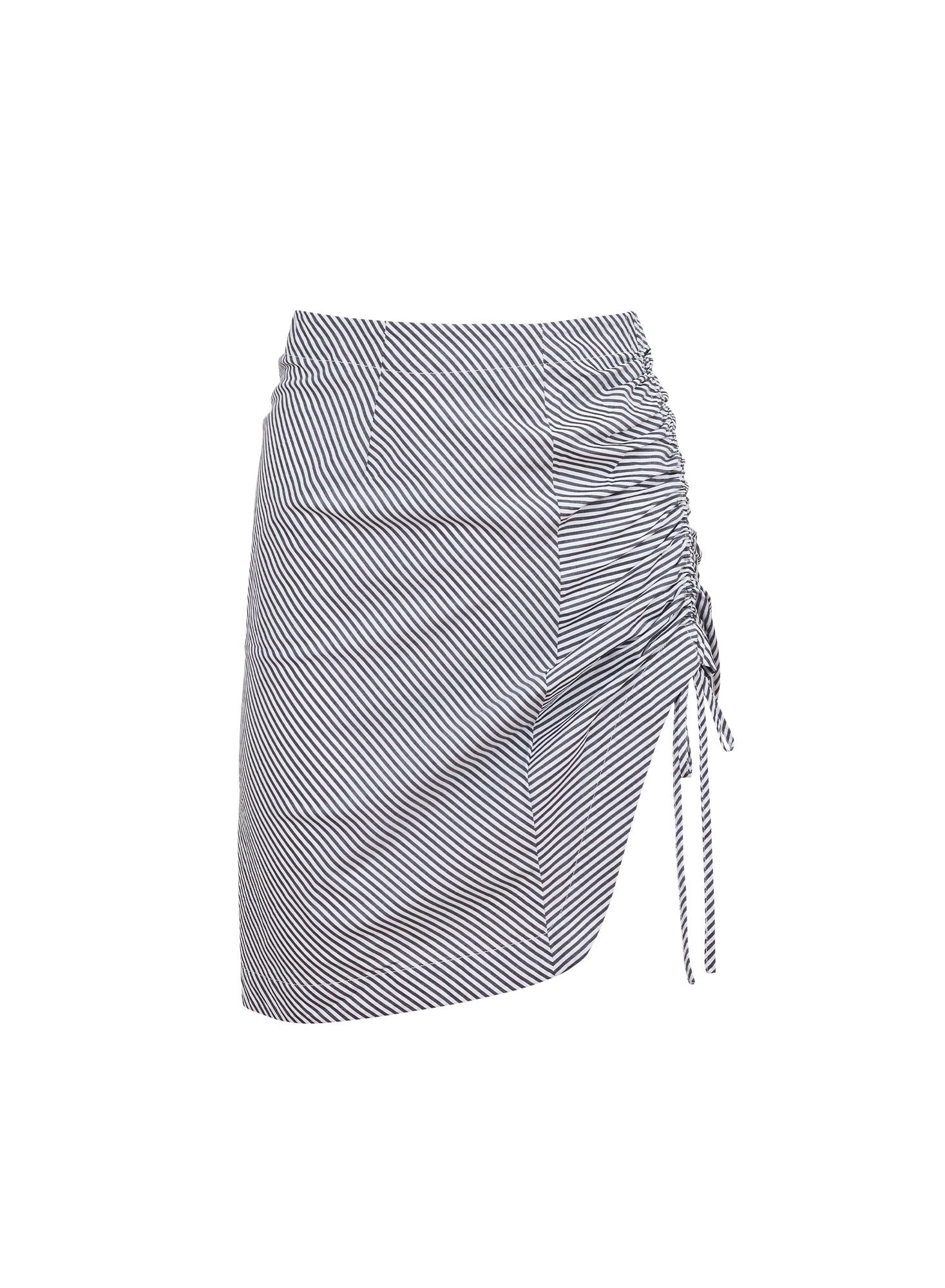MNFDM140826065934092_3 fleur du mal Poplin Draped Ruched Skirt - Image 3