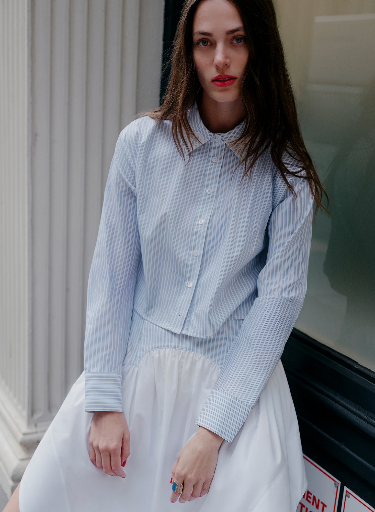 fleur du mal Poplin Button Down Shirt - Image 1