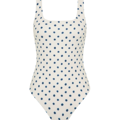 Fella Swim Harvey Full Piece | Cream Polka Navy - Image 1