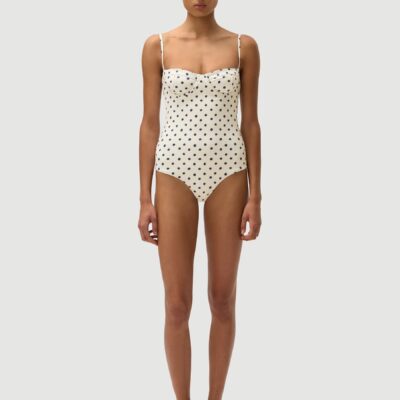 Fella Swim Dolce Full Piece | Cream Polka Navy - Image 2
