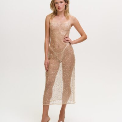 For Love & Lemons Washed Ashore Midi Slip Dress - Image 1