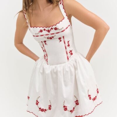 For Love & Lemons Tea Time Poplin Mini Dress - Image 1