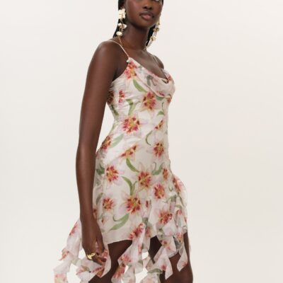 For Love & Lemons Sunrise Lily Beaded Mini Dress - Image 1