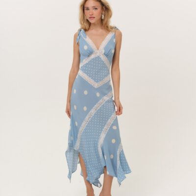For Love & Lemons Stormie Dot Midi Dress - Image 1