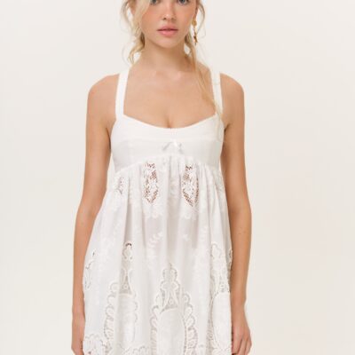 For Love & Lemons Sonnet Embroidered Babydoll Set - Image 1