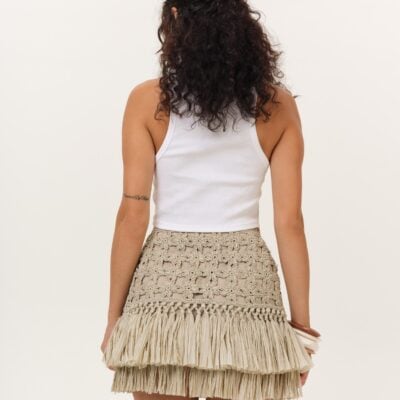For Love & Lemons Riley Raffia Skirt - Image 2