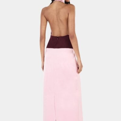 Hansen & Gretel Venetia Midi Dress Wine/Pink - Image 2