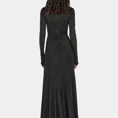 Hansen & Gretel Phoebe Maxi Dress Charcoal Lurex - Image 2