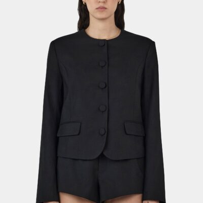 Hansen & Gretel Millard Cropped Jacket Black - Image 1