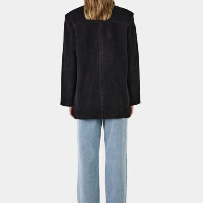 Hansen & Gretel Lennox Suede Jacket Black Suede - Image 2