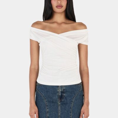 Hansen & Gretel Jax Jersey Top Ivory - Image 1