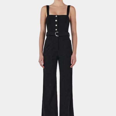 Hansen & Gretel Ziggy Corduroy Jumpsuit Black - Image 1