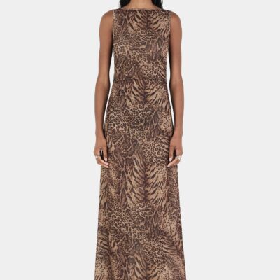 Hansen & Gretel Zali Midi Dress Sirocco Animal - Image 1