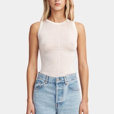 Hansen & Gretel Wesley Knit Tank Ivory - Image 1