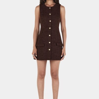Hansen & Gretel Vanessa Mini Dress Nutmeg - Image 1