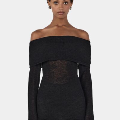 Hansen & Gretel Tozzi Knit Top Black - Image 1