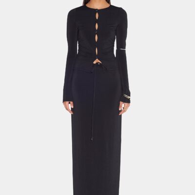 Hansen & Gretel Tina Jersey Skirt Black - Image 1