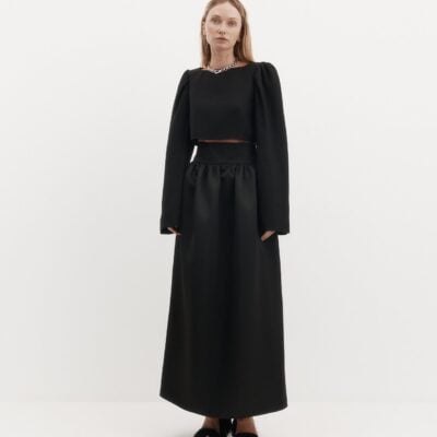 Harris Tapper Tanner Top in Wool Tencel Suiting - Image 2