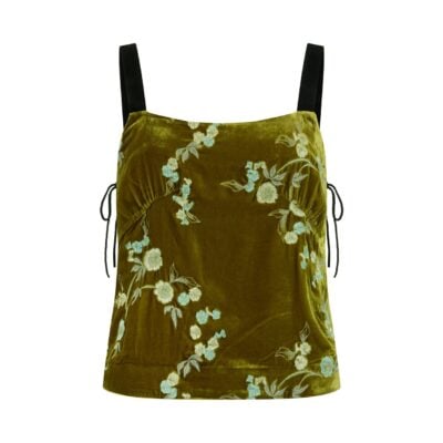 Harris Tapper Plum Top in Embroidered Velvet - Image 1