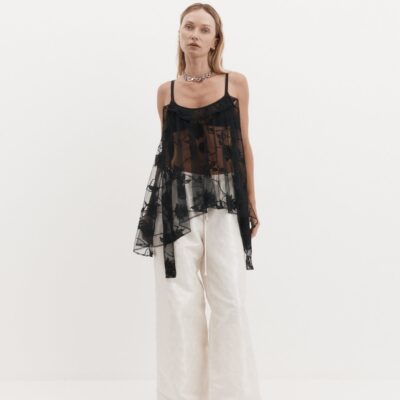 Harris Tapper Park Top in Embroidered Tulle - Image 2