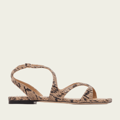 Jimmy Choo Ayla Snake Printed Leather Flat - Image 1
