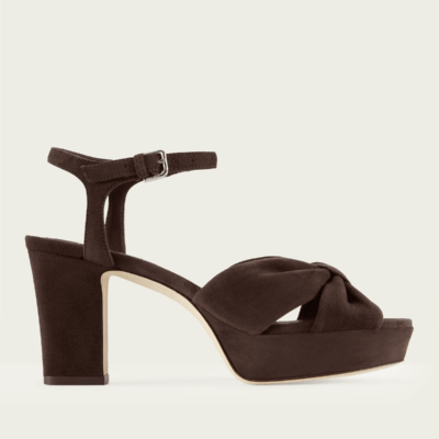 Jimmy Choo Heloise 80 Suede Platform Sandals - Image 1