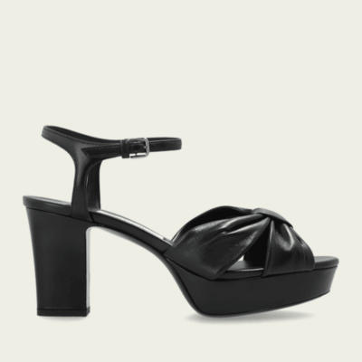 Jimmy Choo Heloise 80 Leather Platform Sandals - Image 1