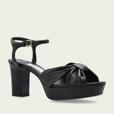 Jimmy Choo Heloise 80 Leather Platform Sandals - Image 2