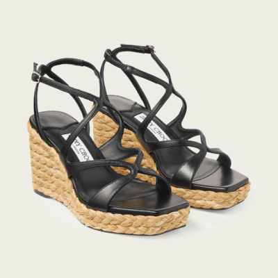 Jimmy Choo Ayla 85 Raffia Wedge - Image 2