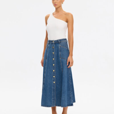 Kivari Rita Denim Midi Skirt - Image 2