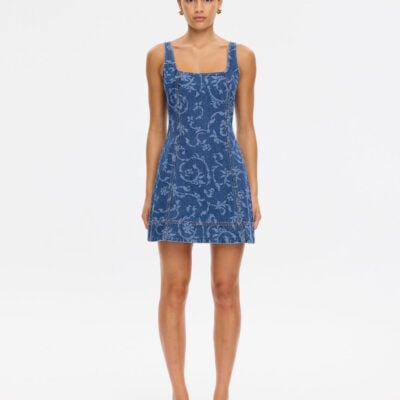 Kivari Oriana Denim Mini Dress - Image 1