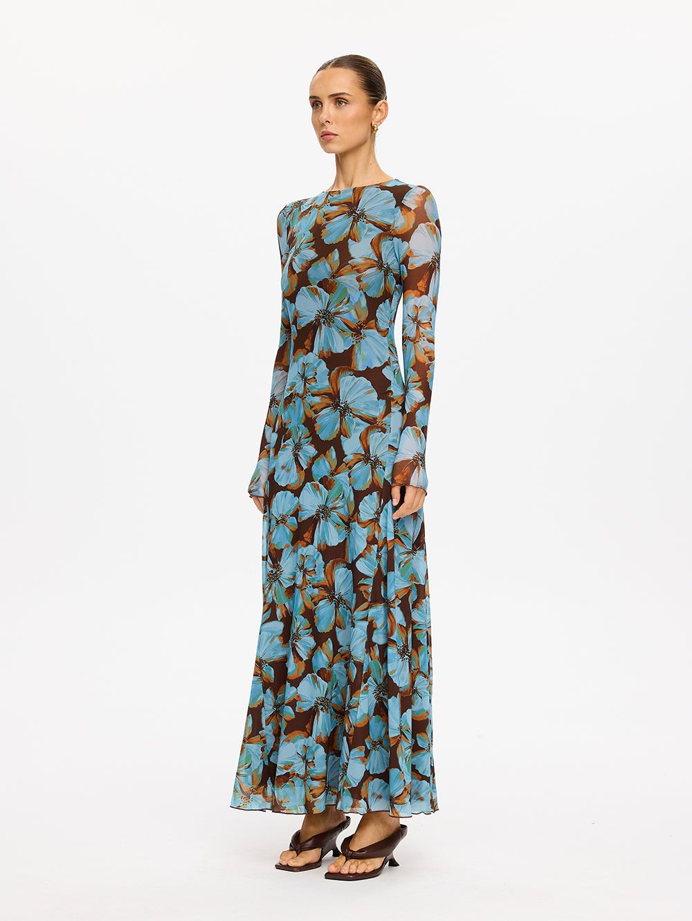 MNKIV140826203902055_2 Kivari Nieve Mesh Maxi Dress - Image 2