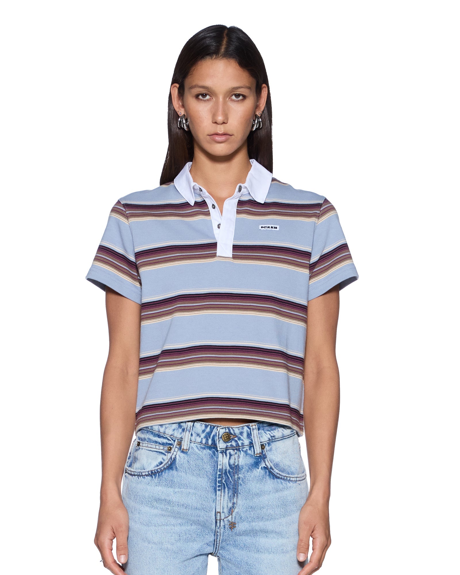 Ksubi Sott Shrunken Polo Multi Stripe - Image 1