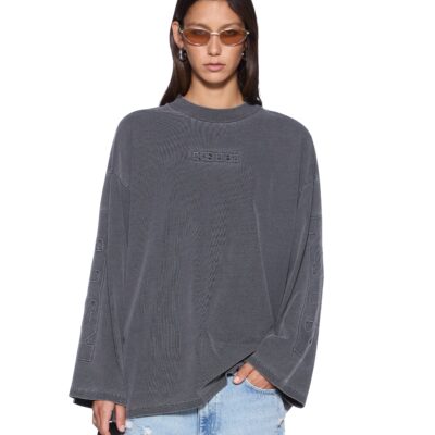 Ksubi Sott Altar Boyfriend LS Tee Charcoal - Image 1