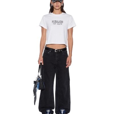 Ksubi Shrunken SS Tee Vintage White - Image 2