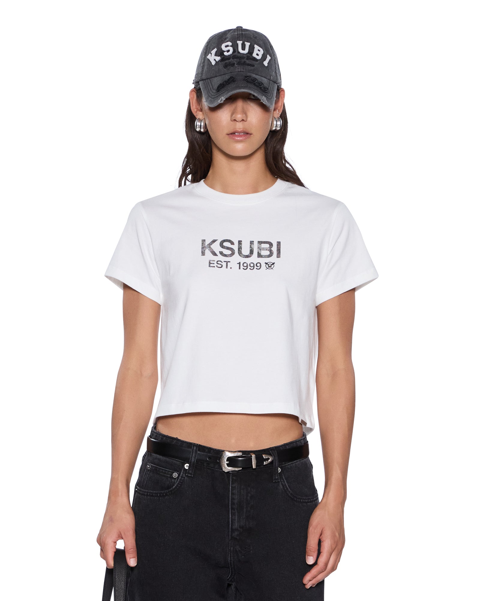 MNKSB140826190415025_3 Ksubi Shrunken SS Tee Vintage White - Image 3