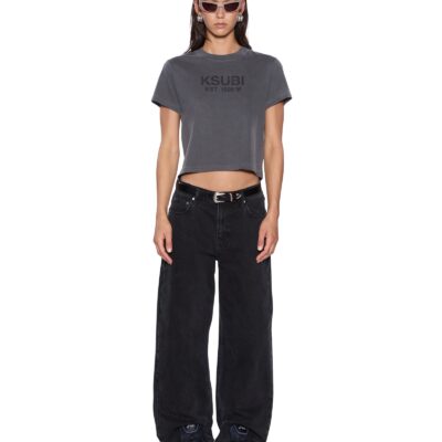 Ksubi Shrunken SS Tee Charcoal - Image 2