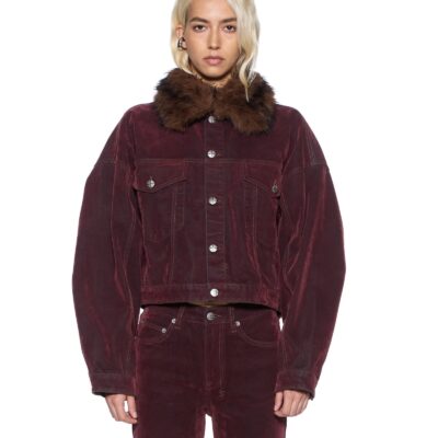 Ksubi Relaxed Trucker Jacket Merlot - Image 1