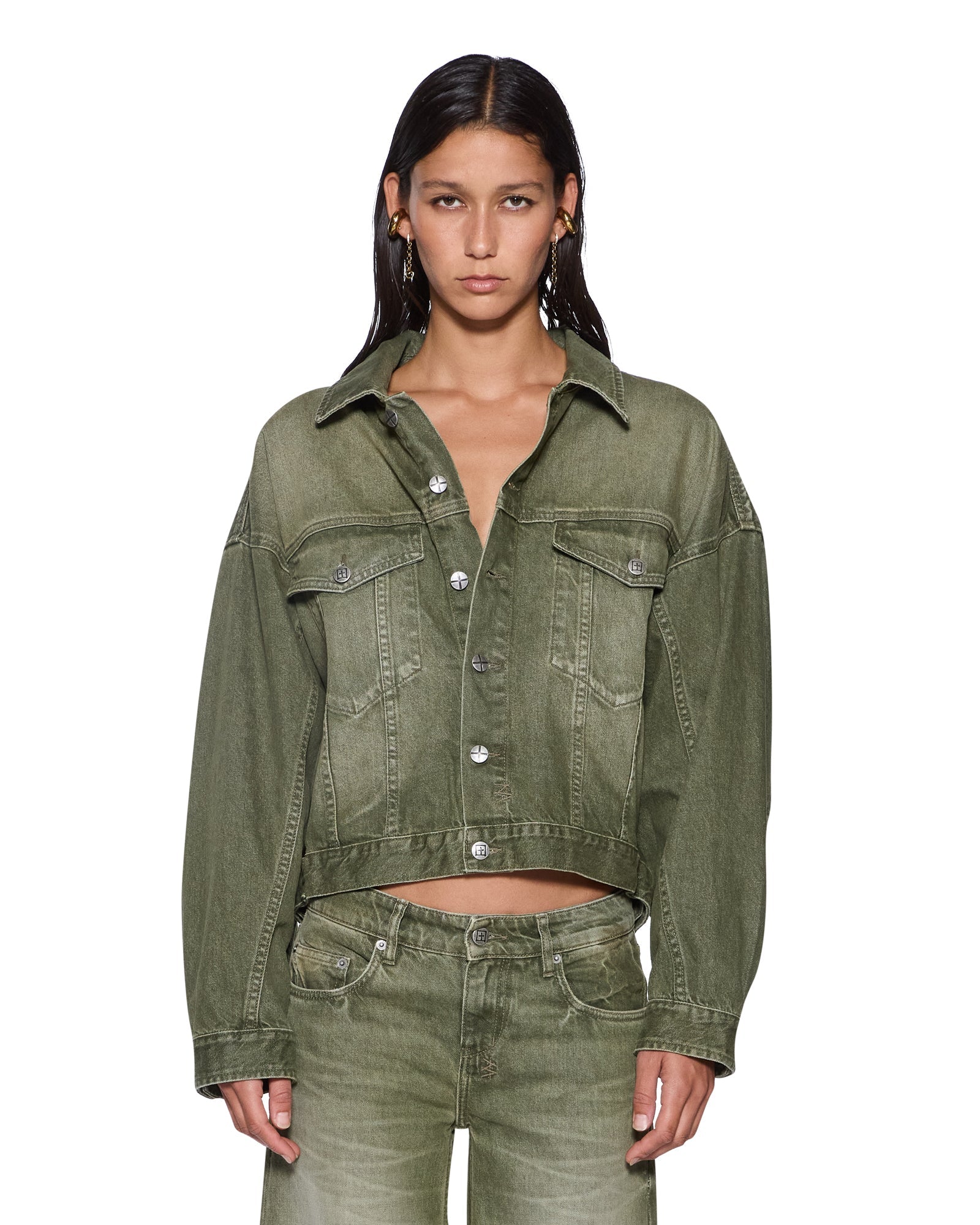 Ksubi Relax Trucker Jacket Militant Green - Image 1